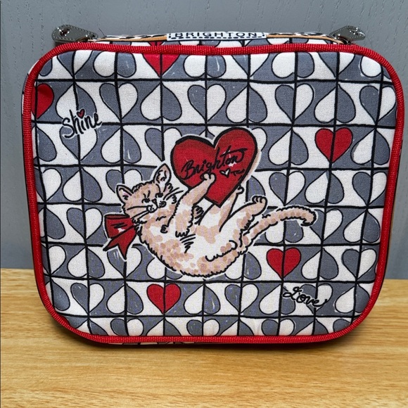 Brighton “Wild Love” Cosmetic/Jewelry Case NWT 🐈 ❤️ - Picture 3 of 17